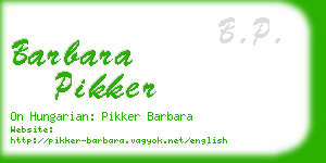 barbara pikker business card